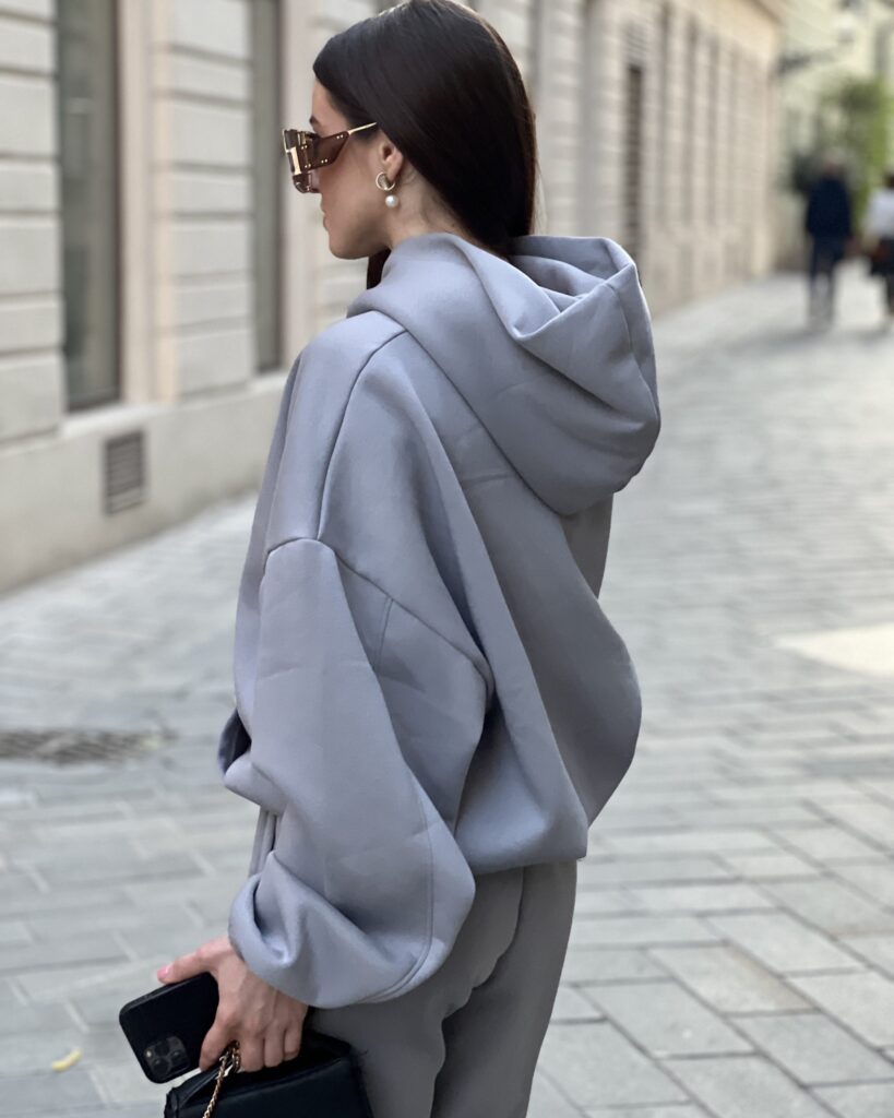 Maxi Hoodie Silver