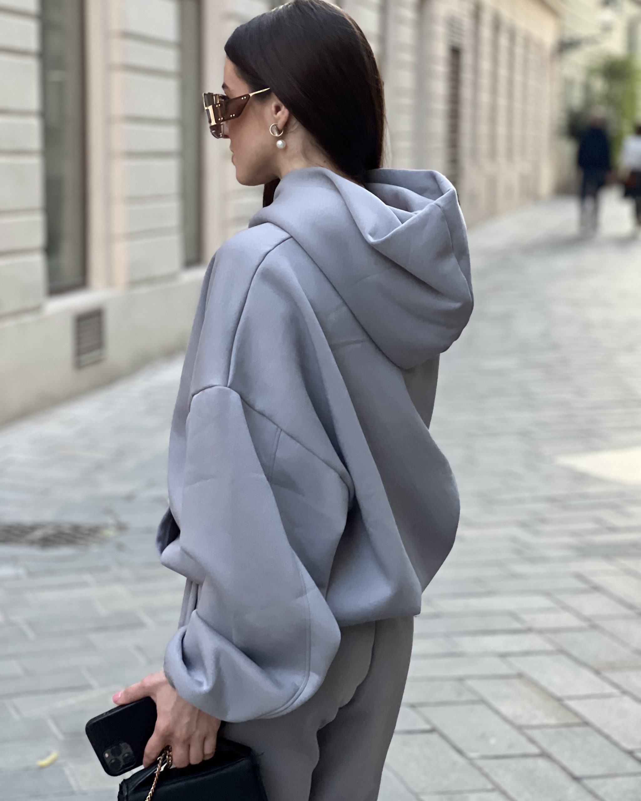 Maxi Hoodie Silver
