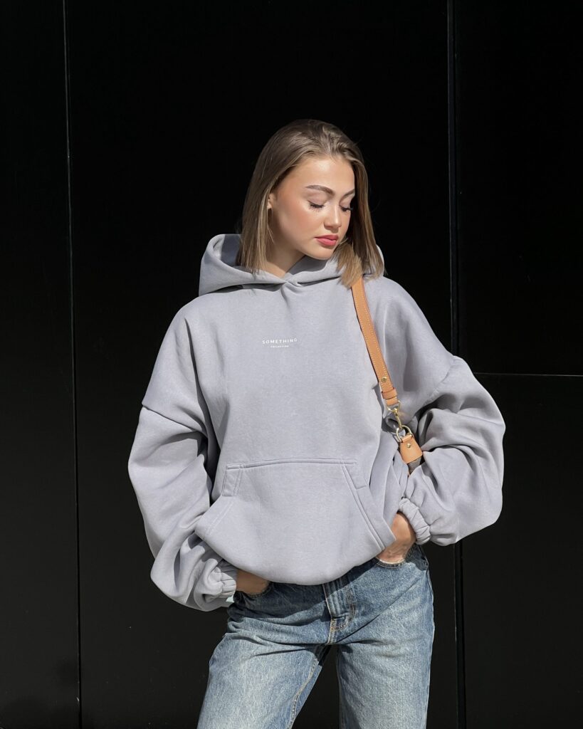 Hoodie SOMETHING FOR ME SILVER