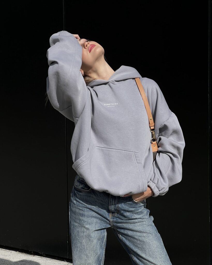 Hoodie SOMETHING FOR ME SILVER
