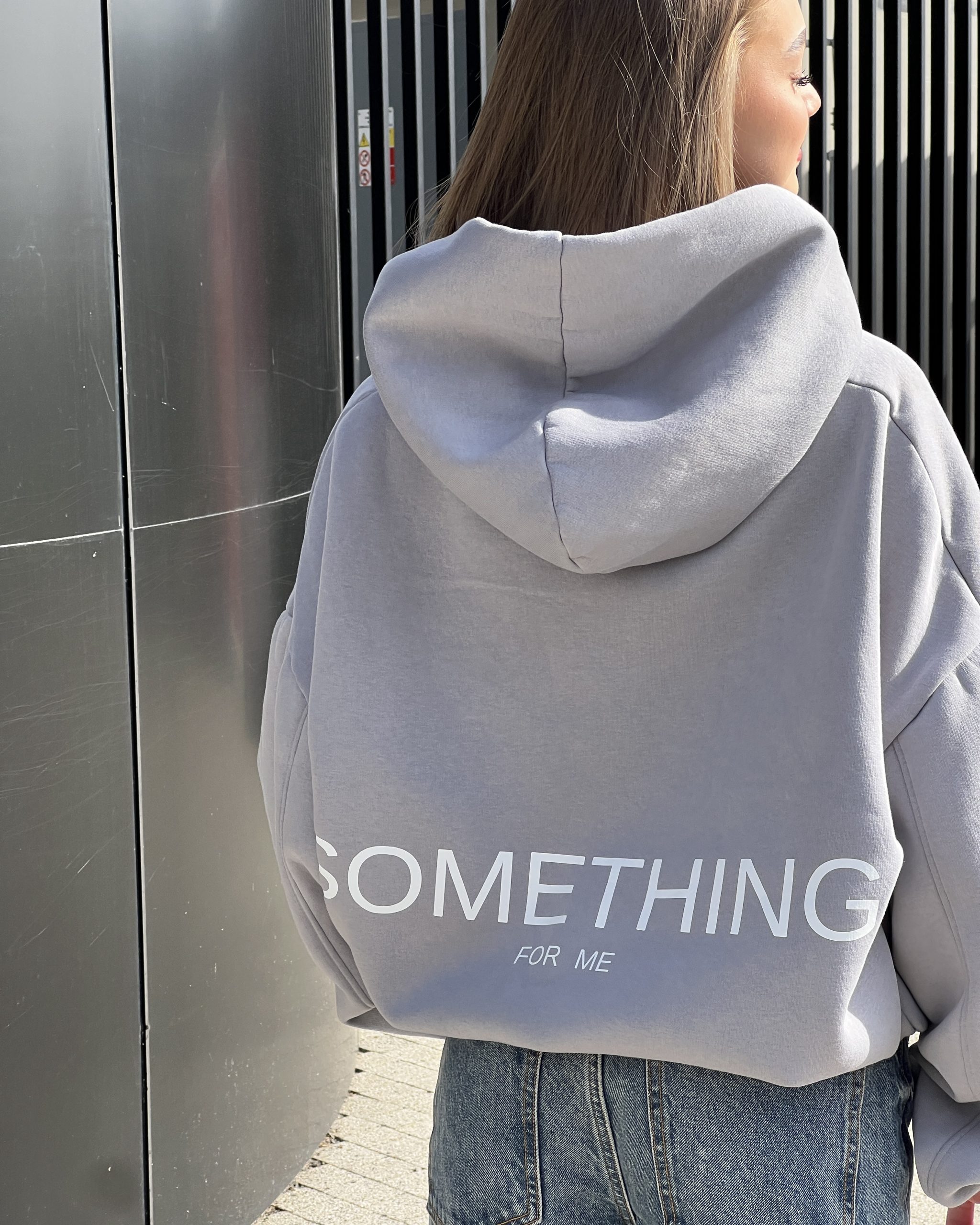 Hoodie SOMETHING FOR ME SILVER