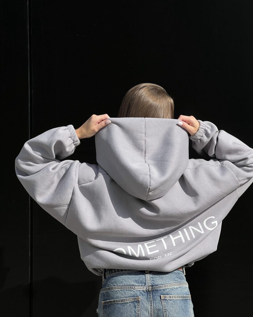 Hoodie SOMETHING FOR ME SILVER