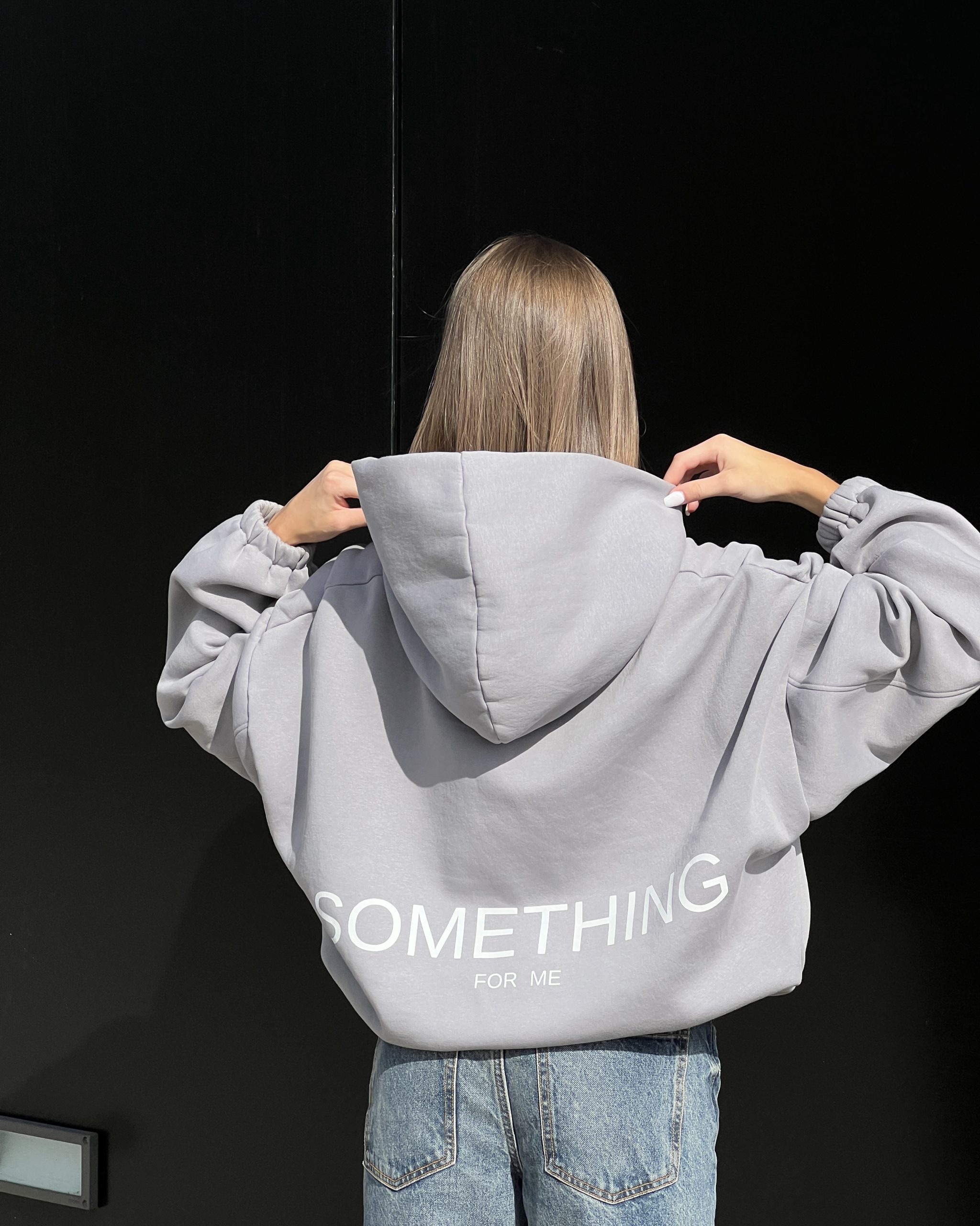 Hoodie SOMETHING FOR ME SILVER