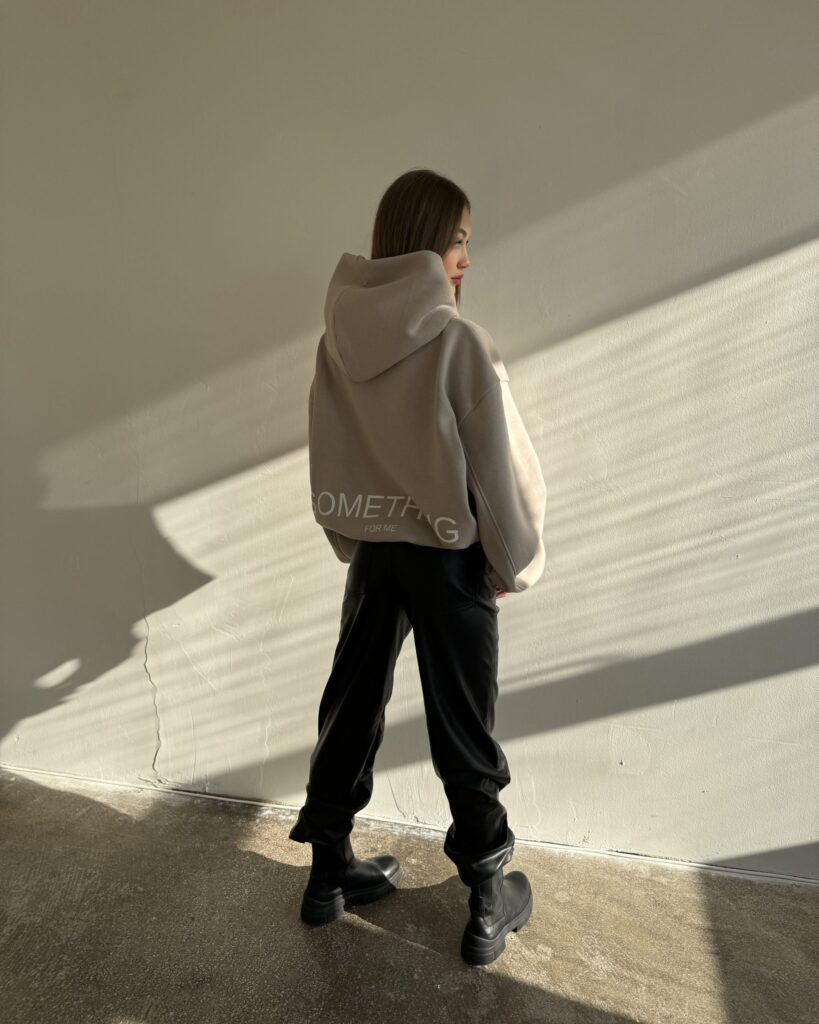 Hoodie STH FOR ME CAPPUCCINO